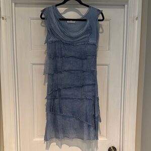 Liabella Soft Blue Layered Midi Dress